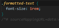 formatted text css