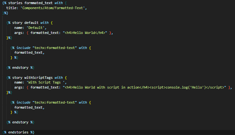 formatted text twig