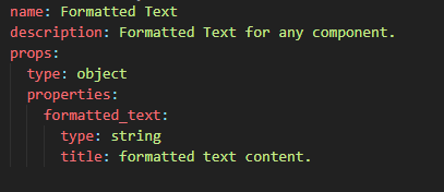 formatted text