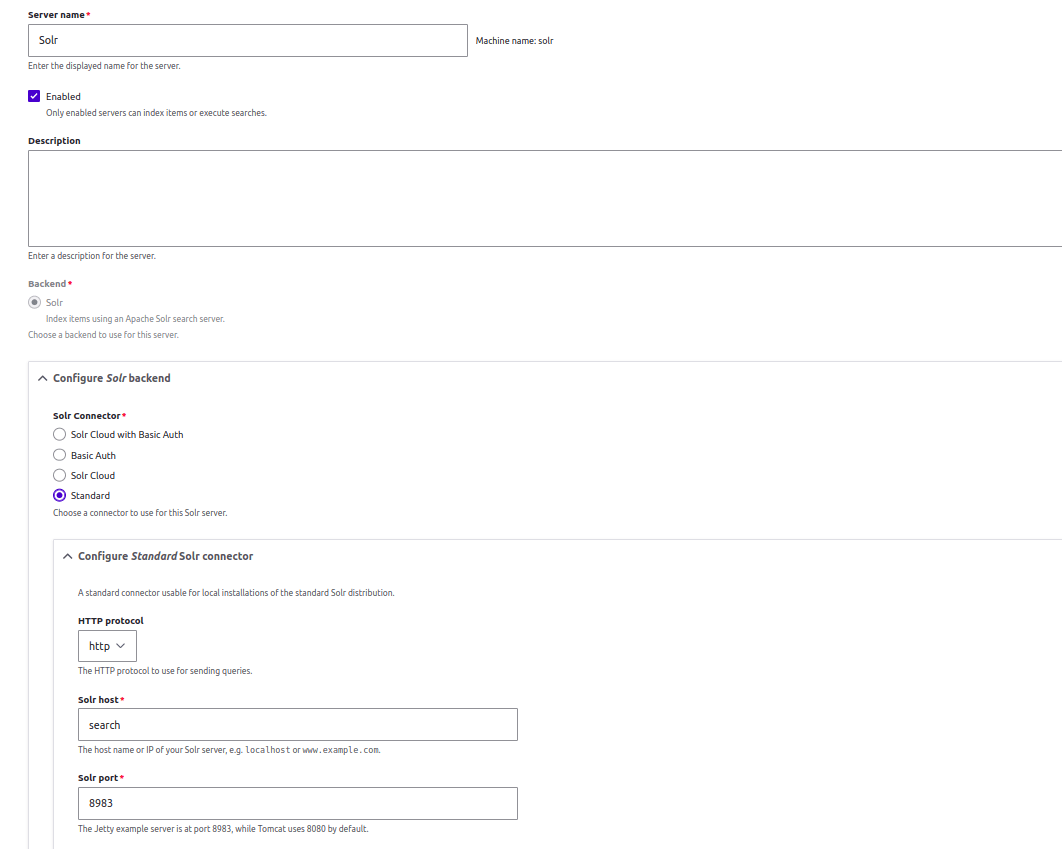 solr backend