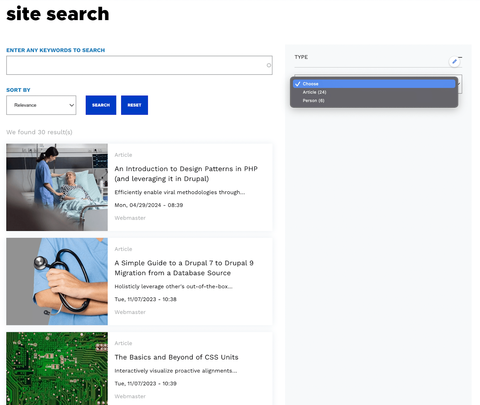 site search
