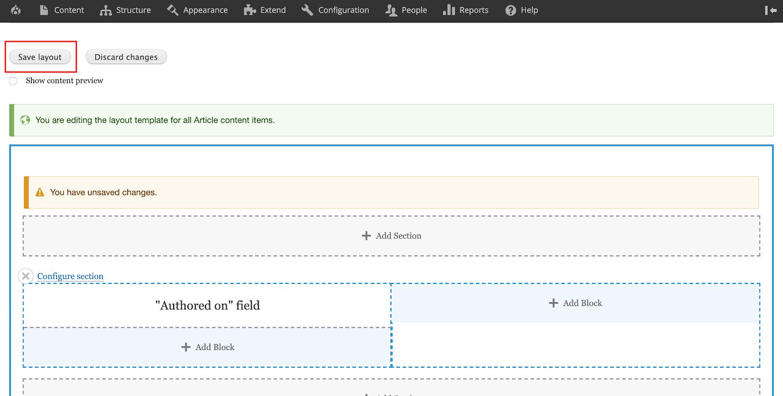 layout builder