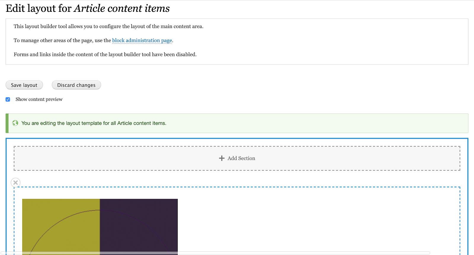 edit layout builder