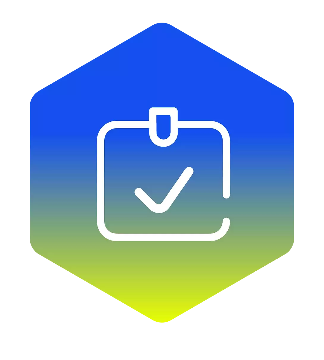 audit icon in an polygon