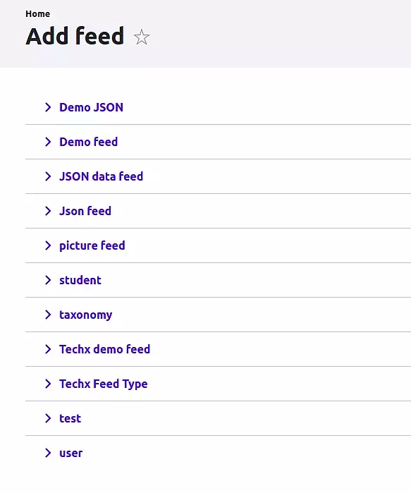 Select the feed